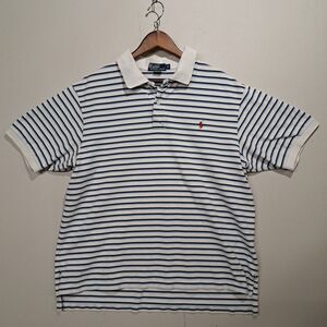 Polo Ralph Lauren Short Sleeve Collared Shirt Mens 2XB Big 2XL Striped